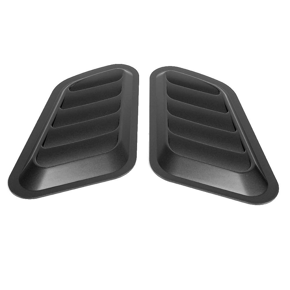Qiilu Bonnet Vent, Universal Car Sticker ABS Decorative Air Intake Scoop Bonnet Vent Hood Cover (Black)