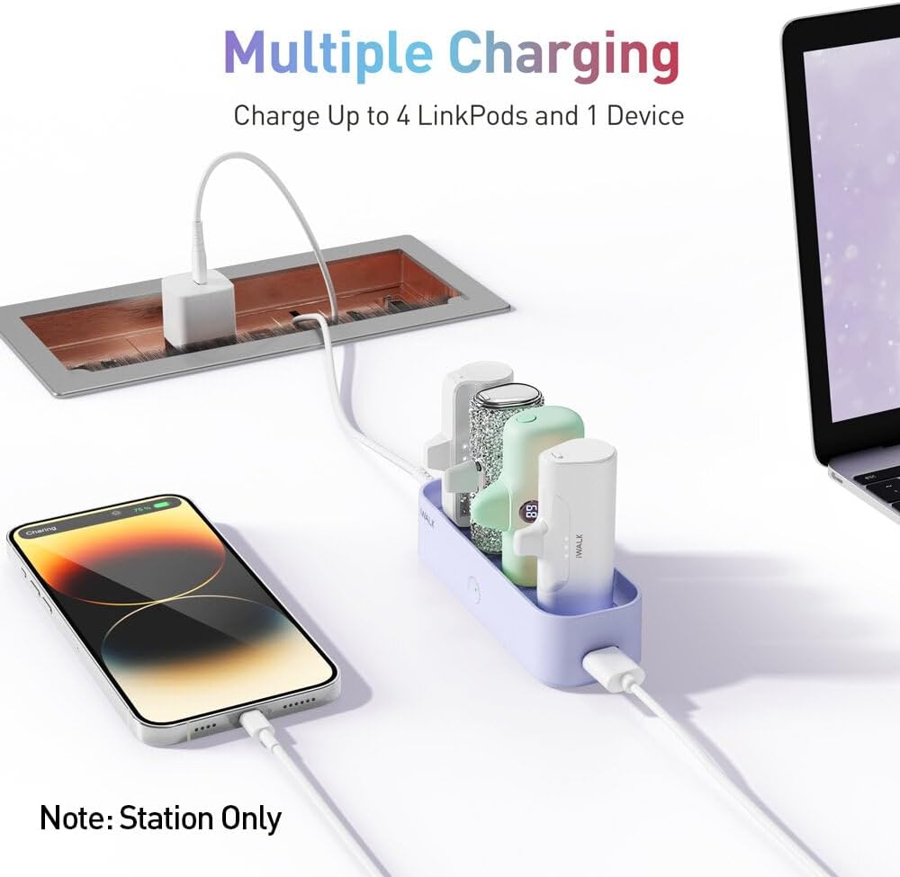 iWALK Portable Charger 4 pcs Charger Station