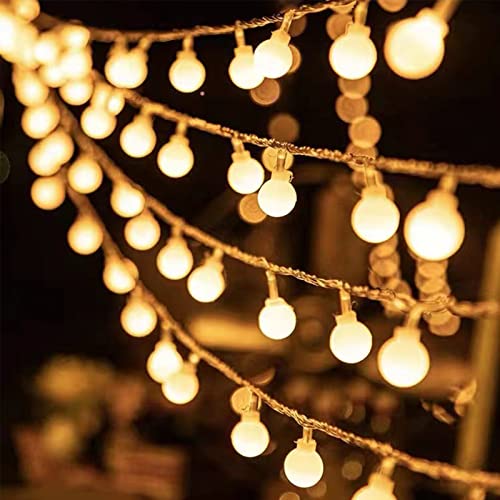 Fauxpont 20M 200 LED Guirlande lumineuse,8 Modes,IP65 étanche,pour Jardin, Mariage, Fête, Décoration de Noël, Halloween(Blanc Chaud) [Classe énergétique A+++] Cover