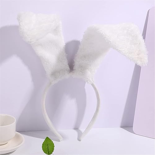 Miniatura 3 de Diadema de orejas de conejo de Pascua con orejas de conejo de peluche para fiesta de cosplay