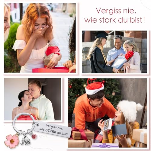 MEJOSER Geschenke für Frauen Beste Freundin Mutmacher Geschenk Schlüsselanhänger mit Gravur Gute Besserung Geschenke Mama Schwester Kollegin Geburtstagsgeschenk Weihnachtsgeschenke für Frauen