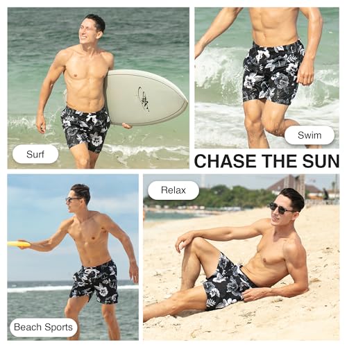Image of Kanu Surf Men's Big Viper Extended Size Stripe Swim Trunk