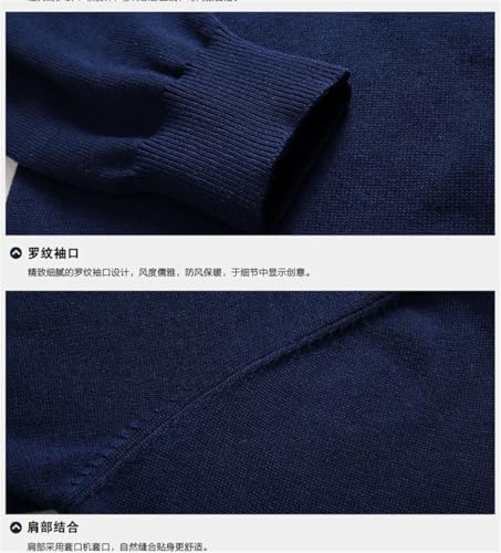 Men's 100 Percent Cotton Sweater Long Sleeve Cardigan Mens V-Neck Sweaters Loose Solid Button Fit Knitting Style Clothing2