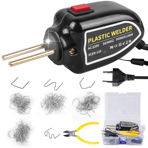 Poste à souder en plastique avec 200 clous de soudure en 4 types et lumière LED, portable 100 W, kit de réparation de pare-chocs de voiture, machine à...