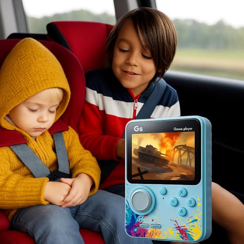 Maizic Smarthome G5 Blue 500 in 1 Retro Game Box Only for 1 Player, 3 Inch Display, Handheld Classical Game PAD Can Play On TV, 500 Games Like Contra, Tank, Bomber Man Gifts for Kids 7