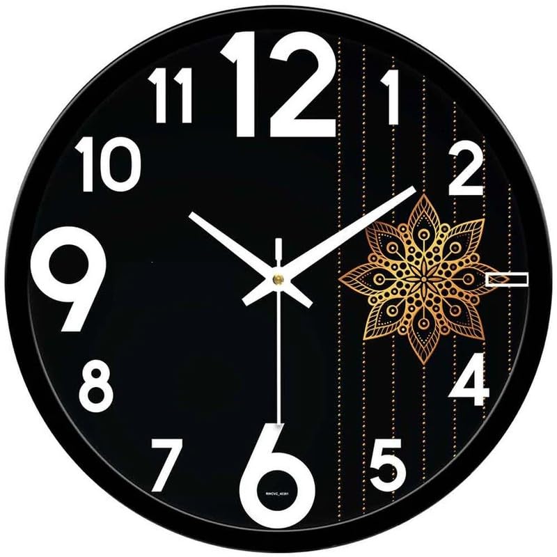 Image of Devansh Crafts Clock Decorative Designer and Stylish Glass Analog Wall Clock Suitalbe for Living Room Hall Bedroom, Office DCC A929 Clock