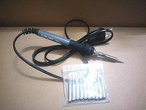 Soldering 60W 220V EU Electric Adjustable Temperature Welding Solder Soldering iron YIHUA947-III +10pcs iron tips - (Color: 220v, Plug Type: EU)