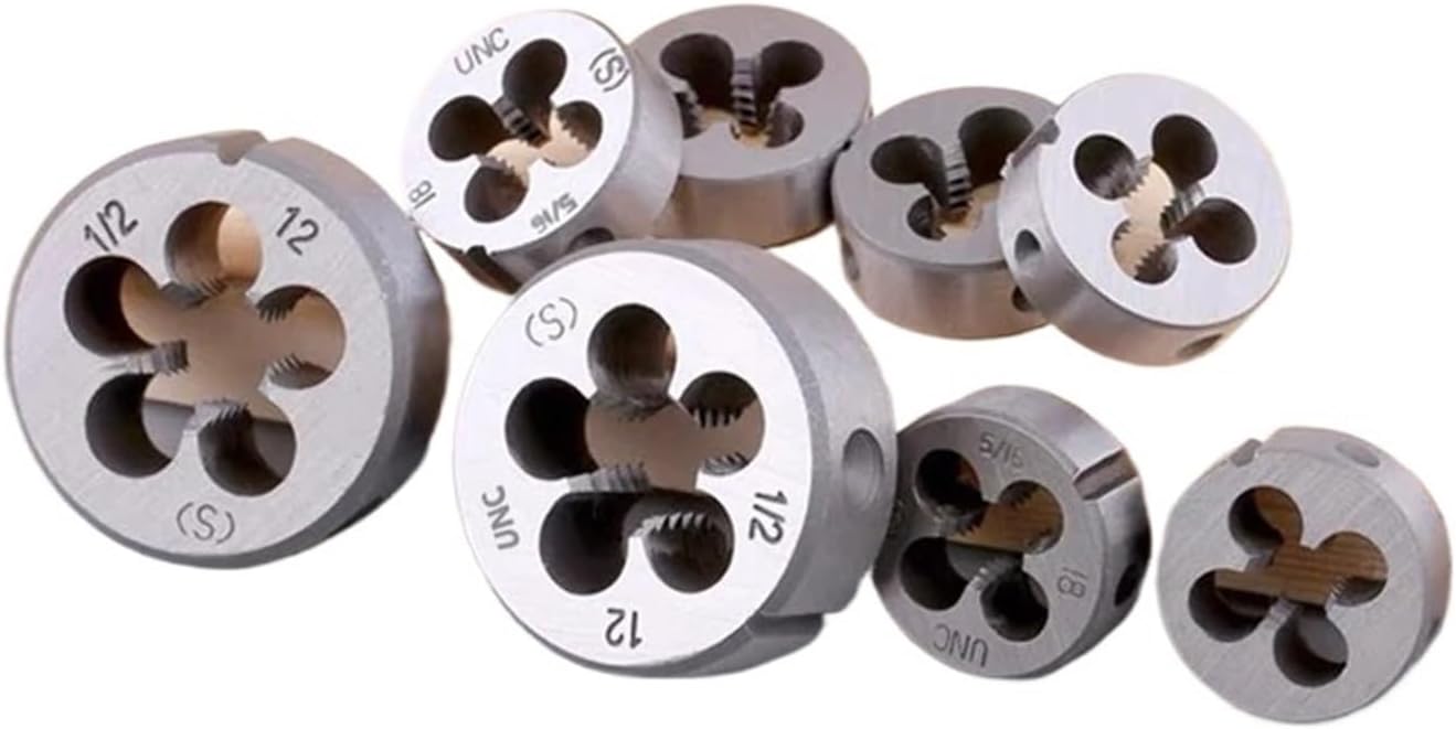 Round Threading Die - 1" to 1-9/16" Right Hand Cutting Tool - Alloy Steel Pipe Thread Die for Maintenance & Repair Work(5l8-8 Un)