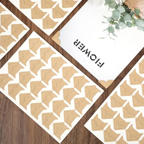 QfwdfcTrenz 288 Stück /12 Blatt Fotoecken Aufkleber Selbstklebend Fotoaufkleber Fotoecken Aufkleber Selbstklebend Scrapbook Zubehör für DIY Scrapbooking Bilderalbum Corner Tagebuch