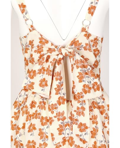 Image of Tiered Ruffle Dress Women Casual Summer Spaghetti Strap Sleeveless Floral Layered Maxi Dress for Women Beach Sundress