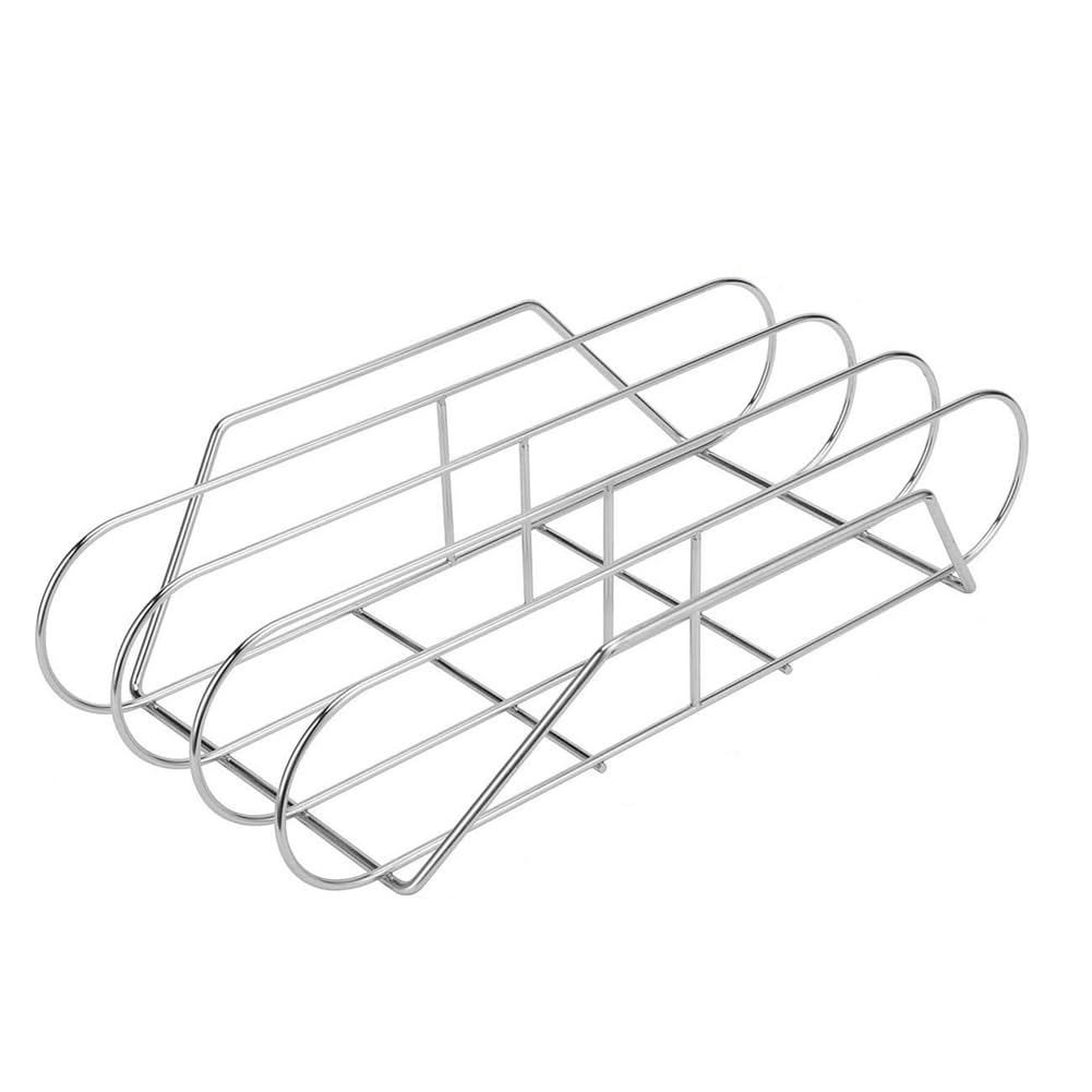 Supporto per arrostire in acciaio , supporto a costine per grigliare, barbecue e fumo, supporto a costine per barbecue per affumicatore a gas C