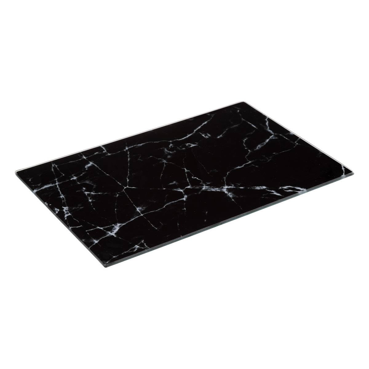 5 five simply smart Glass Chopping Board 30 x 20 cm Black Marble Effect