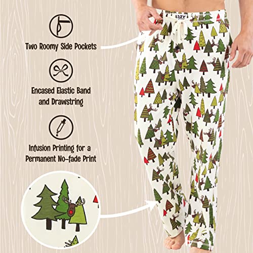 Lazy One Animal Pajama Pants For Men, Men's Separate Bottoms, Lounge Pants, Funny, Humorous, Animal, Fair Isle (No Peeking, Small) #TOP4