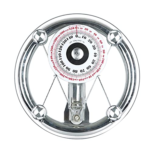 Professionelle analoge Personenwaage, batterielose mechanische Waage, 8 mm transparentes gehärtetes Glas, genaues Wiegen, Messung in Pfund und Kilogramm/transparente/35,5 x 6,5 cm große Digitalwaage