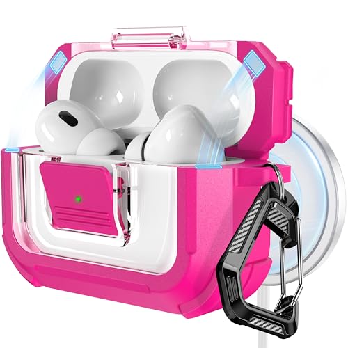 RFUNGUANGO AirPods Pro 2/1 ΉیP[X N[jOLbgt MagsafeΉ iPod Pro[dP[Xp}OlbgbN (USB-C/LightningP[ut)-[Ybh
