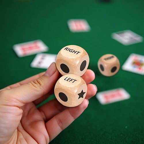Miniatura 8 de ZLIXING 15 piezas de dados para centro izquierdo y derecho, juego de dados solo Prime Dice Family Juegos de mesa Accesorios