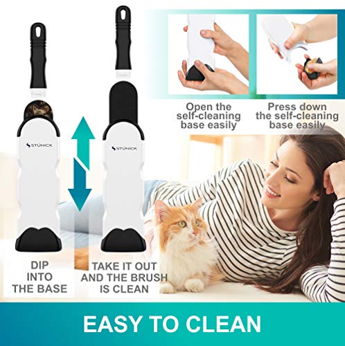 Pet Hair Removal for Dog Hair and Cat Hair. Pet Hair Remover for Furniture, Couches, Bedding, Clothes, Laundry and Car. Lint Brush Design Animal Hair Remover, a Magnet for Cats and Dogs Fur (Black)