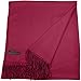 CJ Apparel Rosa Fucsia Diseño Sólido Color Chal Pashmina Abrigo de la...