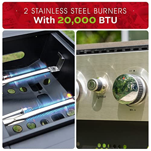 Sophia-William-2-Burner-Gas-Grill-and-Griddle-Combo-Portable-Flat-Top-Grill-Outdoor-Propane-Griddle-Cooking-Station-with-Side-ShelvesLid-and-Hose-Regulator-for-Camping-BBQ-Black