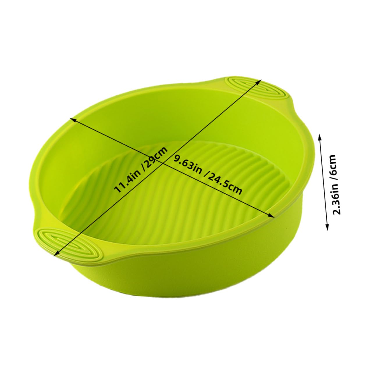 VALICLUD Round Silicone Baking Mold: 10 Inch Non-stick Baking Pan - Silicone Bakeware With Dual Handle - Multi-use Handmade Dessert Mold