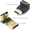 VCE 2 Unidades Acoplador HDMI Hembra a Hembra con Paquete de 6 Adaptadores HDMI de Ángulo Recto 90 y 270 Grados Macho a Hembra, Soporta 3D y 4K 5