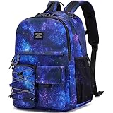 Lohol Galaxy Backpack for Kids Teen Girls Boys, Daypack with Anti Theft Pocket for Travel School (Galaxy D)