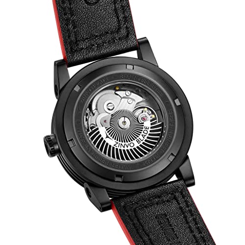 Zinvo Blade Luxury Men’s Watch - Signature 44Mm Automatic Wrist Watch With Turbine Style Dial And Premium Italian Leather Band - Corsa #TOP2