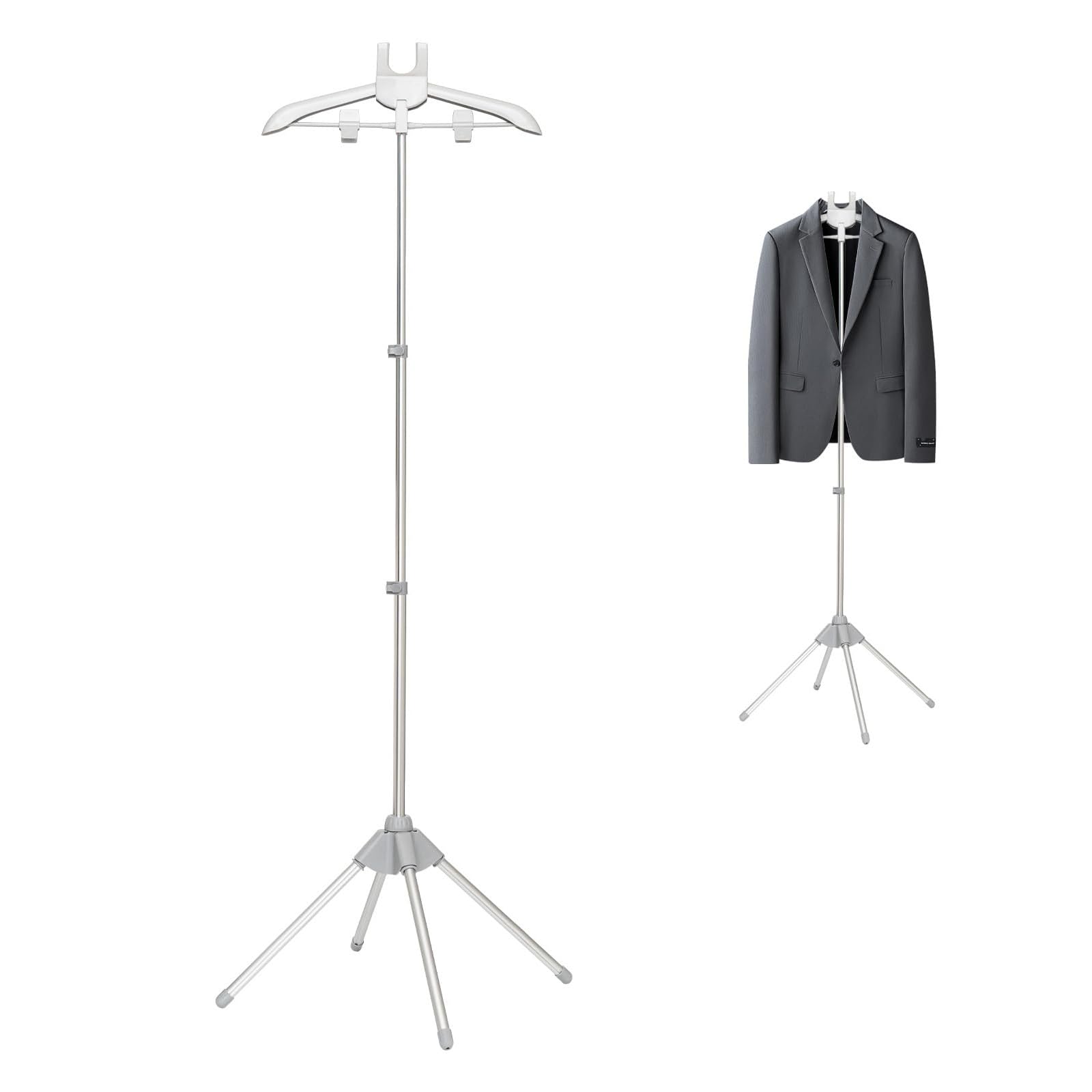 PANCA Handheld Garment Steamer Rack – Adjustable Clothes Hanger for Steam Ironing | Ironing Machine Bracket for Coats, Shirts, Dresses & More | Durable & Space-Saving Design (Gray)-image-16