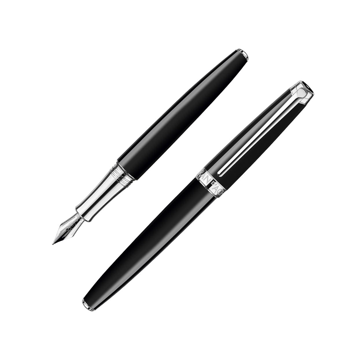 Caran D'Ache Füllhalter 'Léman' – Schwarz, Feder M, Mit Kolbenfüller, Made In Switzerland