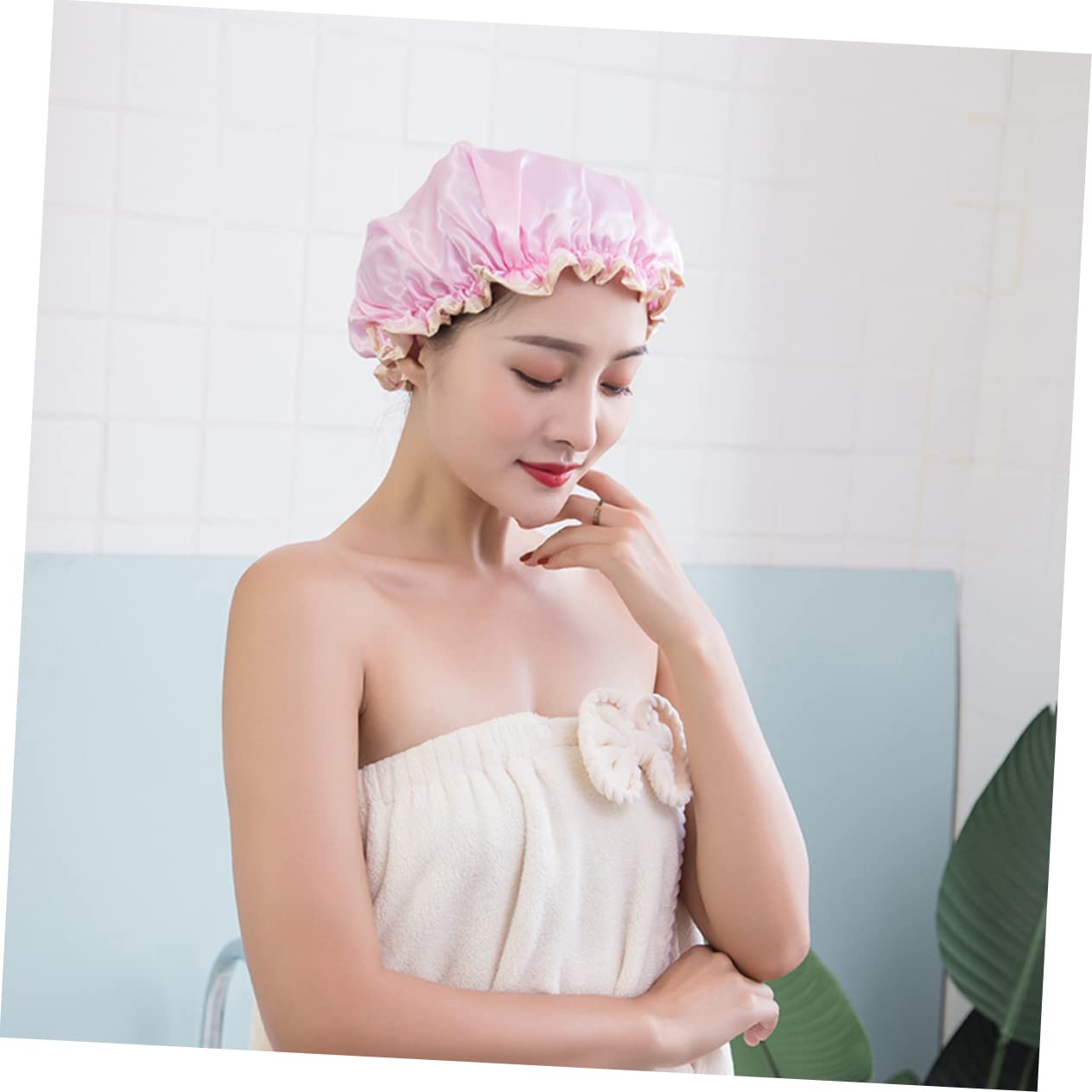 Housoutil 3 Juegos De Gorros De Baño Aislantes Para Mujer Gorros Para Peinar El Cabello Maquillaje Acondicionamiento Del Cabello Y Salones De Belleza (4 Unidades)