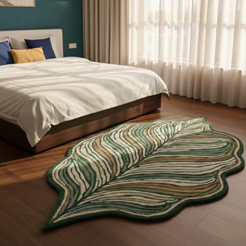 Image of Hand Made Tufted Carpet Premium Wool Abstract Irregular Design Non Slip Area Rug for Living Room Weight- |9 Pound|Size-3x5 Feet (36x60 Inch)
