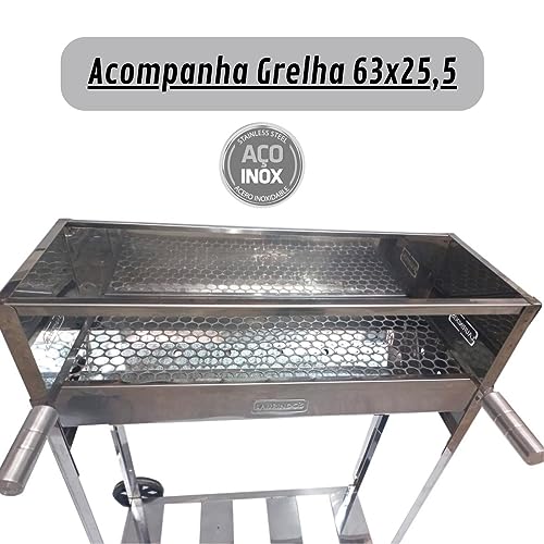 Churrasqueira de Inox Espetinho Móvel, Carrinho De Churrasco Móvel, Churrasquinho, Churrasqueira de