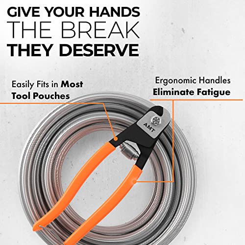 American Mutt Tools Steel Cable Cutters – Heavy Duty Cable Cutters For Steel Wire Rope Cutter, Bike Brake Cable Cutter | Cable Wire Cutters Heavy Duty, Wire Seal Cutter, Stainless Steel Cable Cutter #TOP4