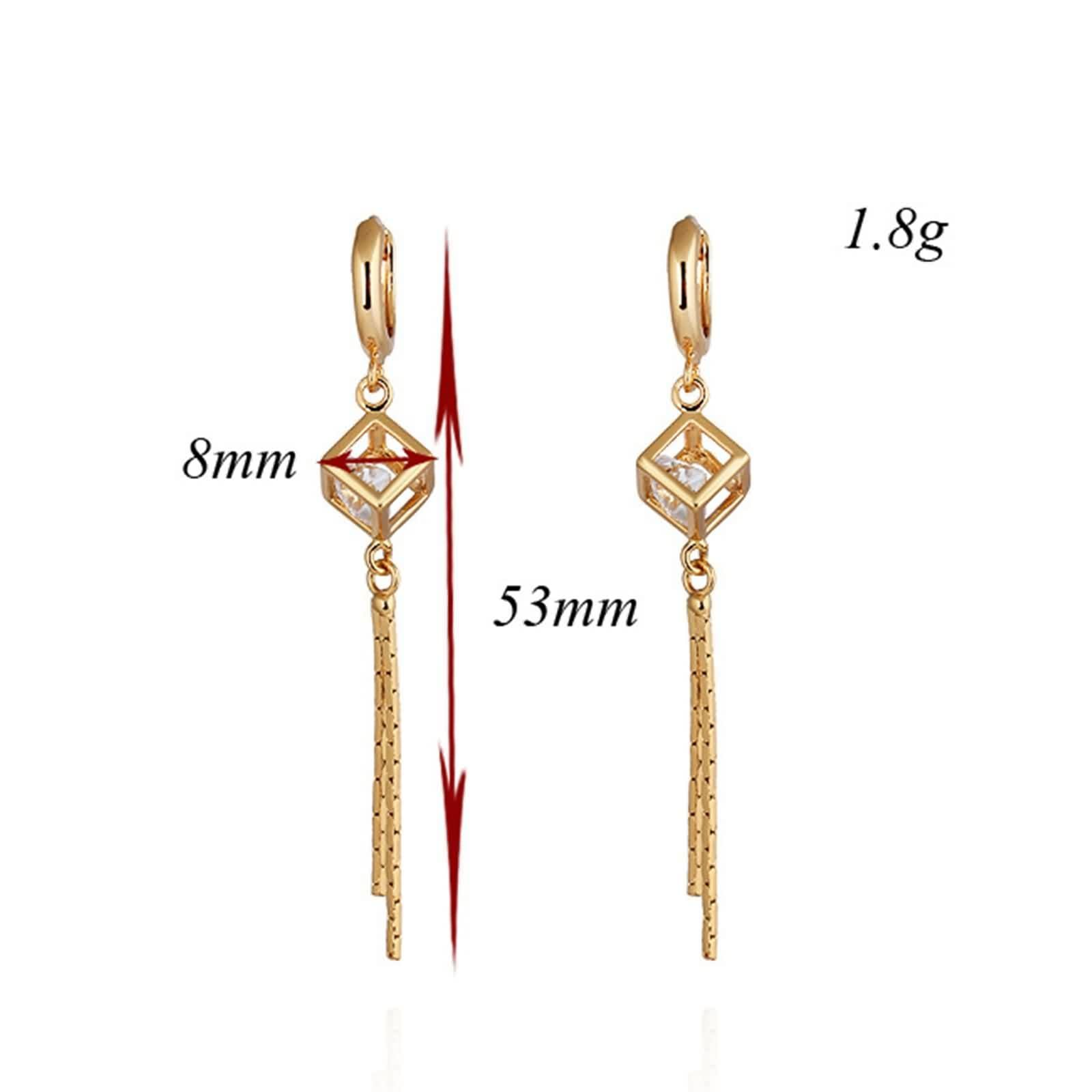 AMDXD Pendientes de oro amarillo de 18 quilates Au750, pendientes de aro con moissanita, pendientes para mujer, pequeños oro 750