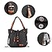 SHANGRI-LA Purse Handbag for Women Canvas Tote Bag Casual Shoulder Bag School Bag Rucksack Convertible Backpack - Black