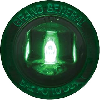 GG Grand General 75216 Light (1-1/4" Green 1LED Inter. with Screw Nut, 3Wires)