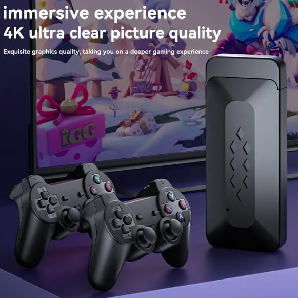 Image of M33 Tv Gaming System, 45+ Emulators,Bulit-in Games Plays PSP, PS,GTA, God of War, 4K HDMI Output Game Stick