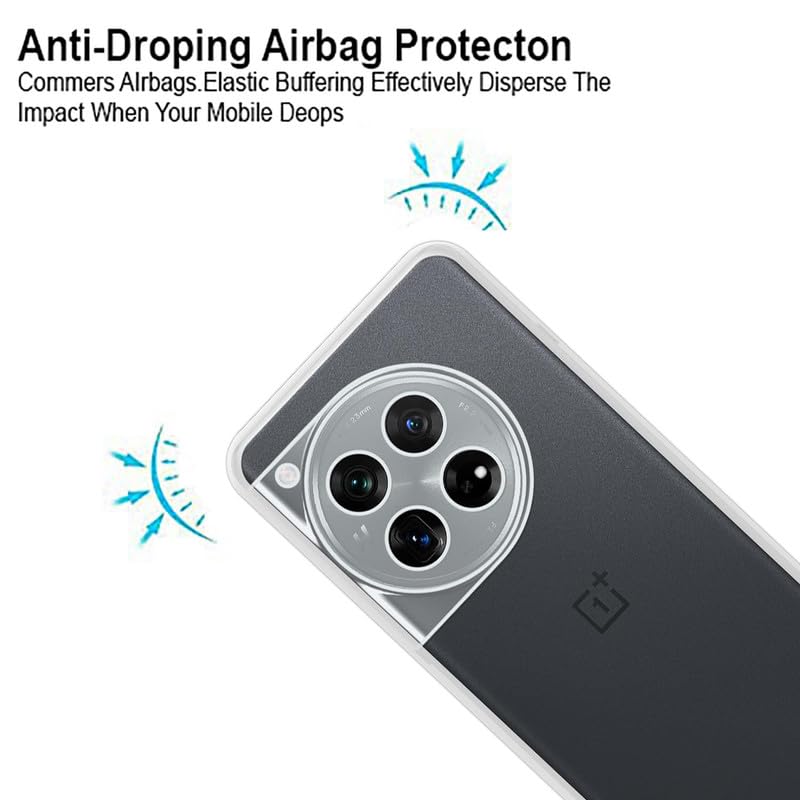 Image of Case Creation New Realme 12 Pro+ Premium Imported 0.3mm Crystal Clear Totu Silicone Transparent Flexible Soft Corner Protection with TPU Slim Back Case Color Cover for Oppo Realme 12 Pro+