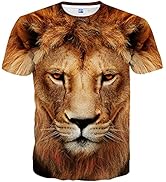 EOWJEED Unisex Casual 3D Pattern Printed Short Sleeve T-Shirts Top Tees for Men Women