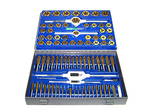 Tap and Die Combination Set Tungsten Steel Titanium SAE AND METRIC Tools 86pc