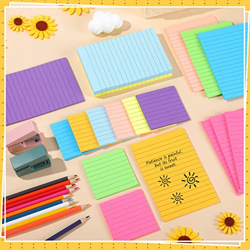 Image of Yexiya 64 Pcs Lined Sticky Notes Self Stick Notes Bulk, 4 x 6in, 3 x 3in