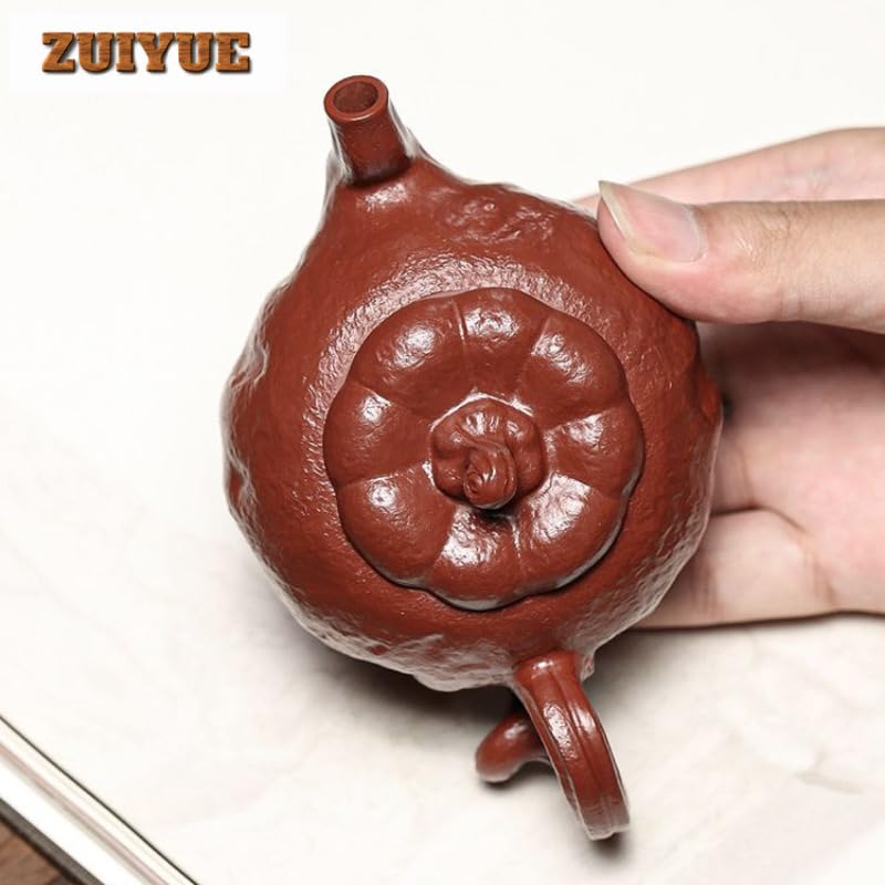 Tetera Infusiones Teteras de arcilla púrpura Retro de 200ml, tetera hecha a mano de barro de mineral crudo con infusor, juego de té Zisha, teteras artesanales, cafetera Teapot