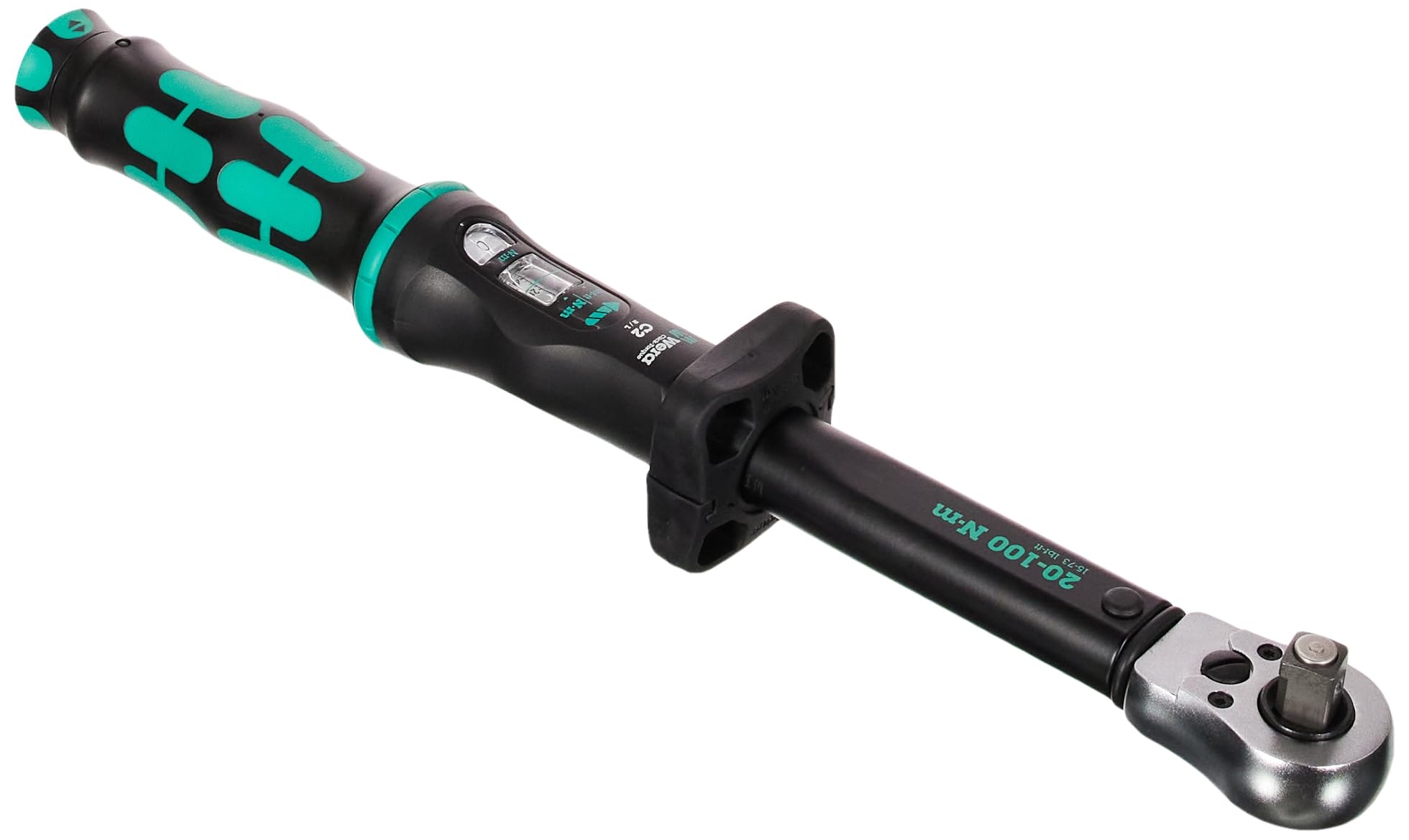 Wera Click-Torque C 2 Push R/L Llave dinamométrica para apriete a derecha e izquierda, 1/2", 20-100 Nm