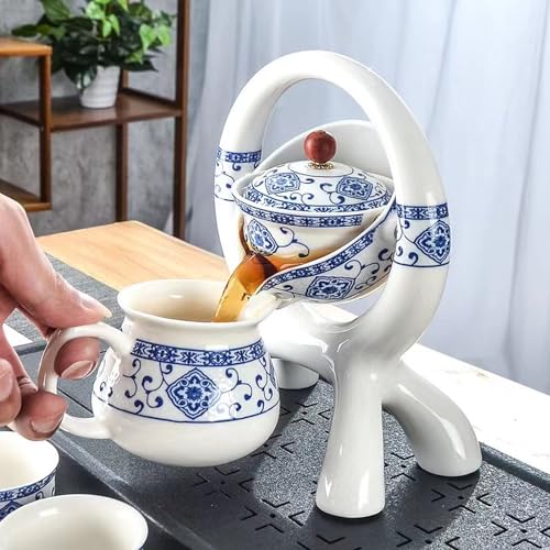 Coffret cadeau de service à thé chinois avec théière rotative unique - 5