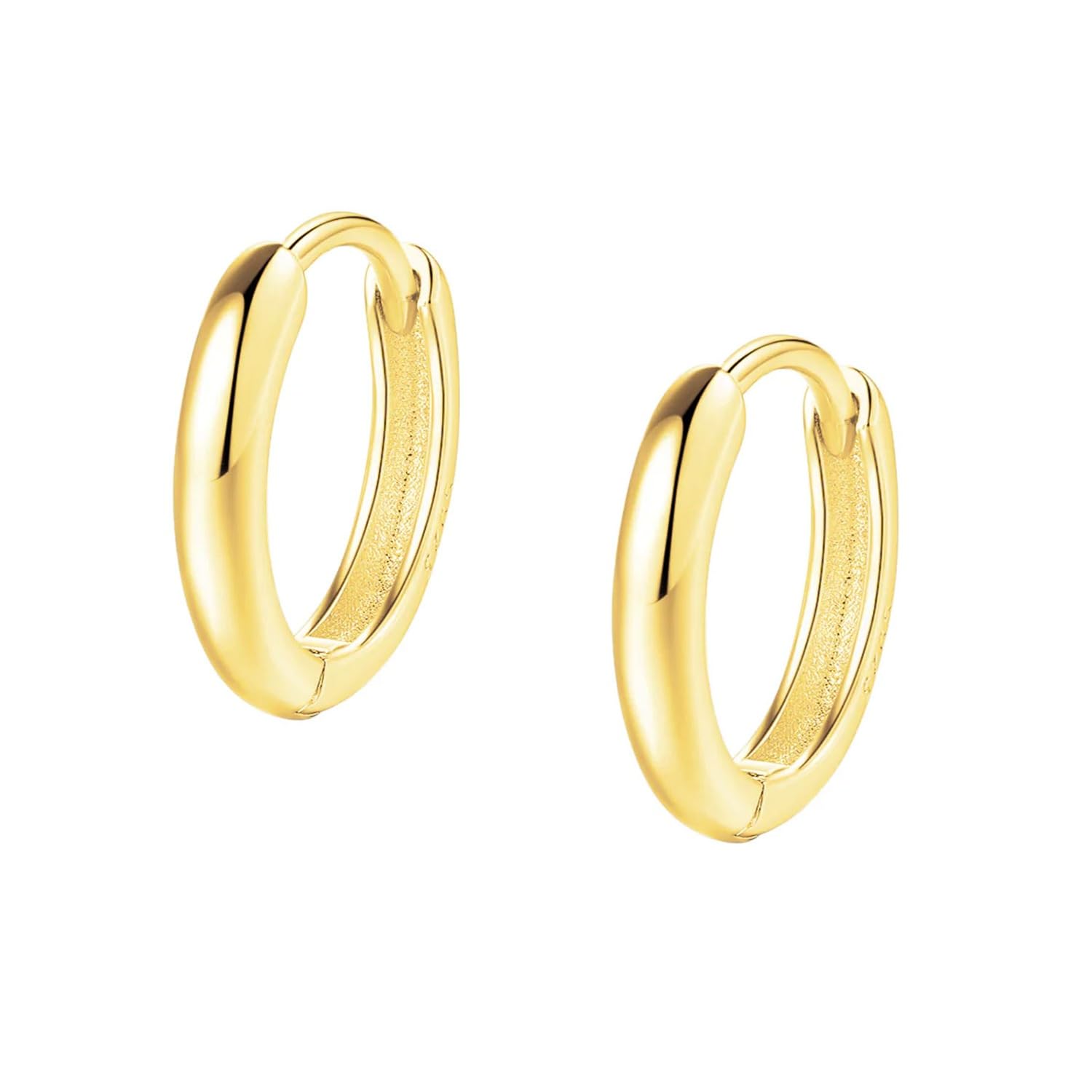vama FASHIONS 18K Gold Plated Anti Tarnish Thick Round Hoop Huggie Baali Earrings Lightweight Hypoallergenic Kan Ki Bali Ear Hoops Stud Earrings Jewelry for Men & Boys-picture-40