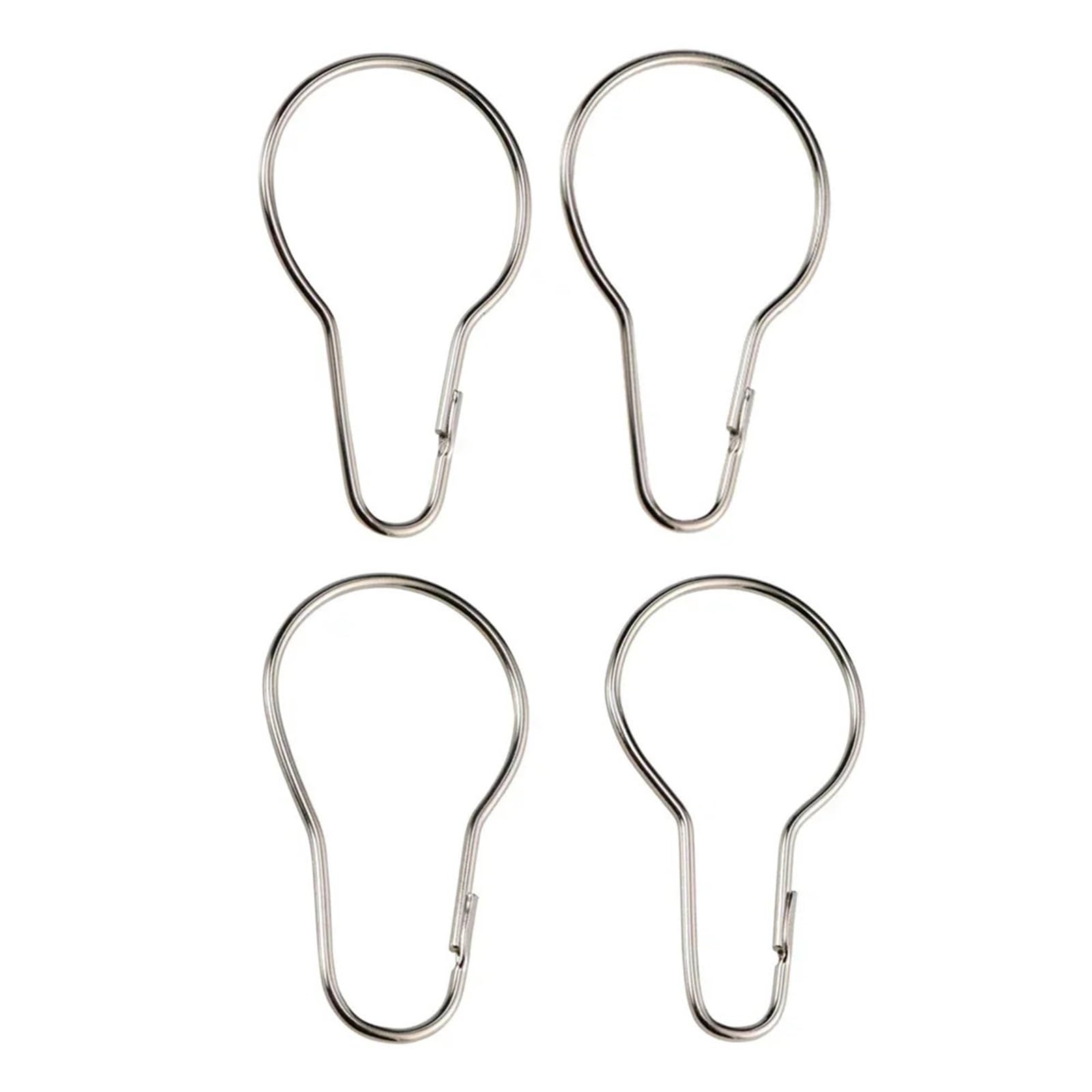Hooks Clips for Drapes, 60pcs Curtain Hooks Buckles Glide Roller Home Bathroom Shower Rod Clamp(Size a)