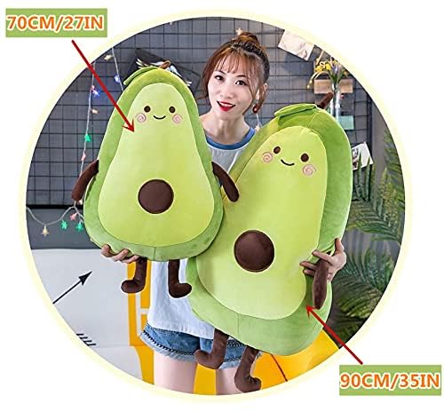 Xichen 27 Inch Green Large Avocado Plush Toy Pillow Doll, Seated-35 Inch