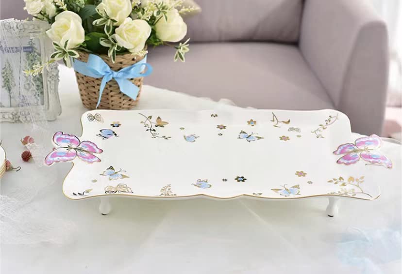 Juego de taza de té y café de 192.8 g, 21 piezas, taza de té en relieve esmaltada de colores blancos con platillo a juego, porcelana fina de hueso, servicio para 6 pulgadas