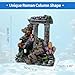 CAPASTEC Fish Tank Decorations, Roman Column Decoration, Aquarium Decorations, Enhances Underwater Aesthetic for Fish, Black Gray