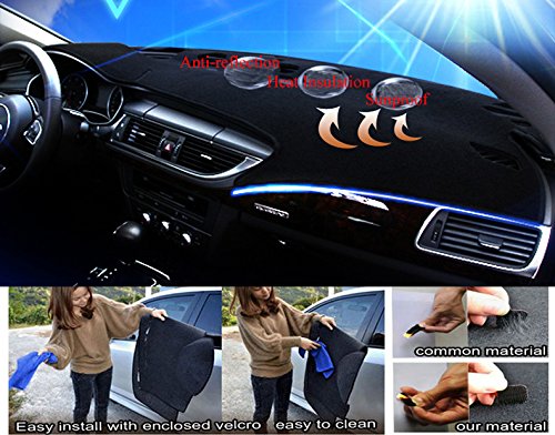 Fly5D® Dashmat Car Carpet Dashboard Sun Cover Pad Dash Mat For Toyota New Corolla Year 2014-2016 (Toyota New Corolla Year 2014-2016, Black) #TOP3